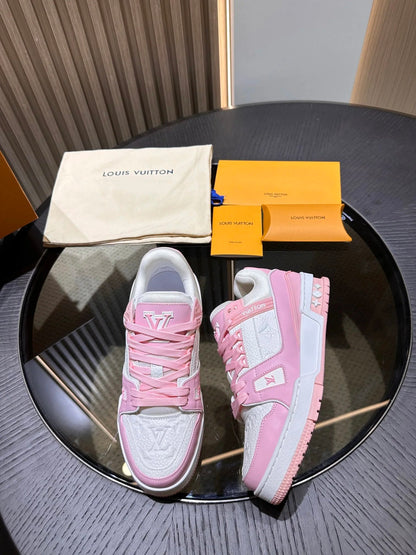 LV TRAINER PINK WHITE